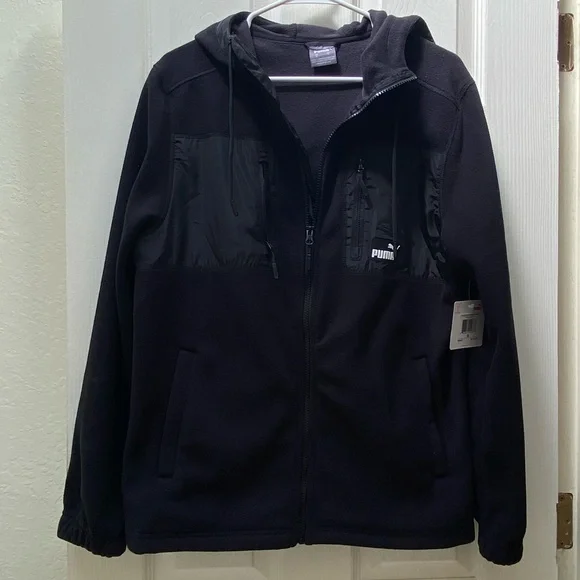 PUMA | Fleece Jacket Polar Hooded Zip-up Small - Picture 8 of 11